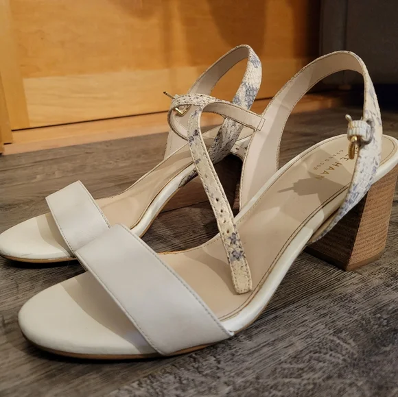 Cole Haan snake print heeled sandal - Picture 4 of 5